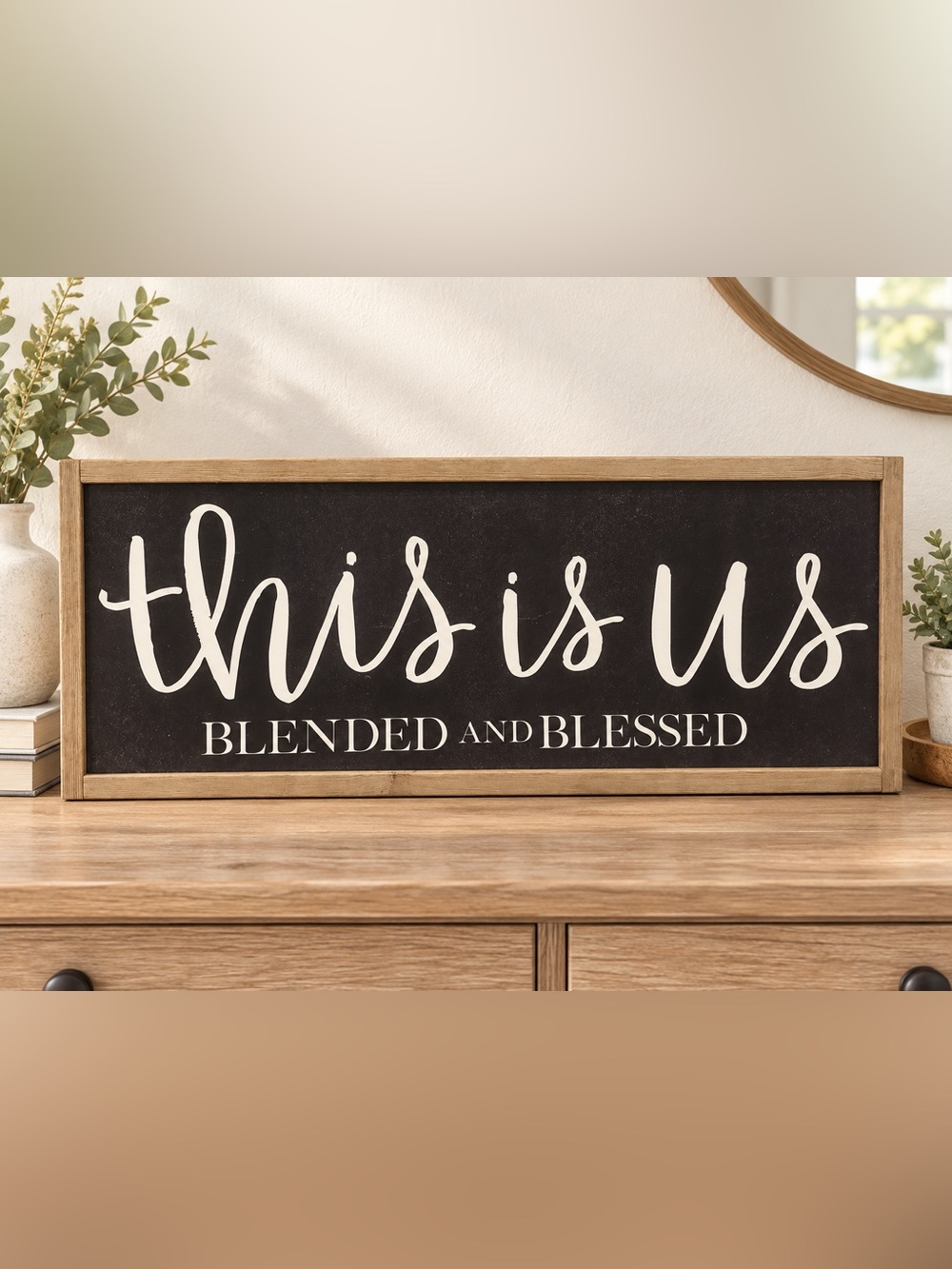 The Spring Shop Black and White "This is Us" Wooden Wall Sign